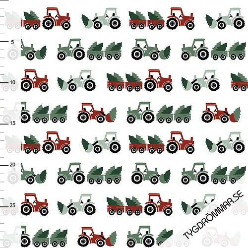 Tygdrommar Jersey - Tractor Tree BY THE HALF YARD