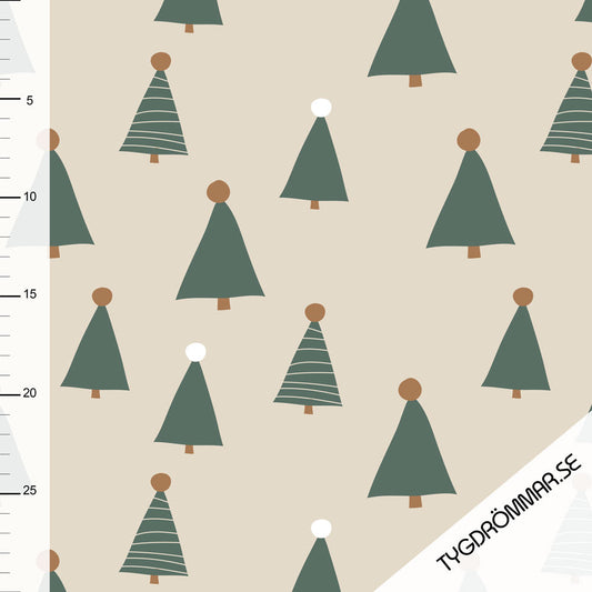 Tygdrommar | Winter Trees | Jersey 220gsm | Organic (BY THE HALF YARD)