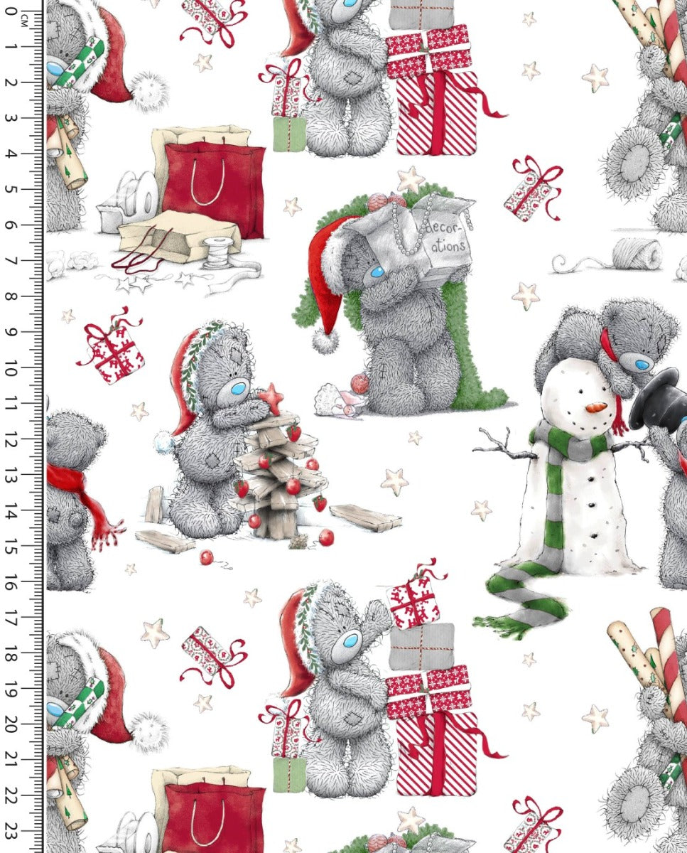 Jersey Digital Christmas Bears : 5884 : 151 : Ecru