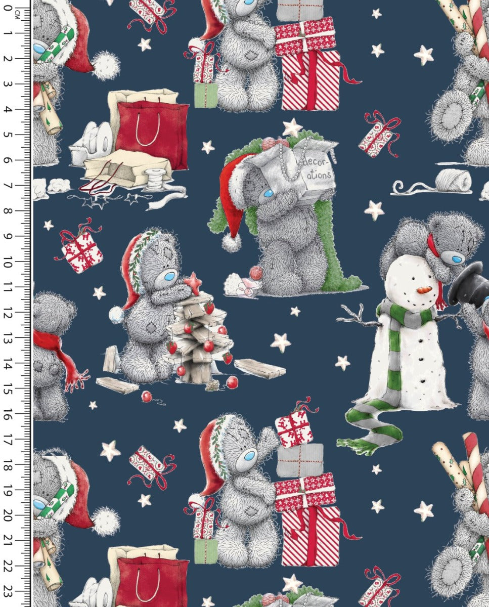 Jersey Digital Christmas Bears : 5884 : 8 : Navy