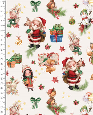 Jersey Digital Christmas Animals : 5890 : 151 : Ecru