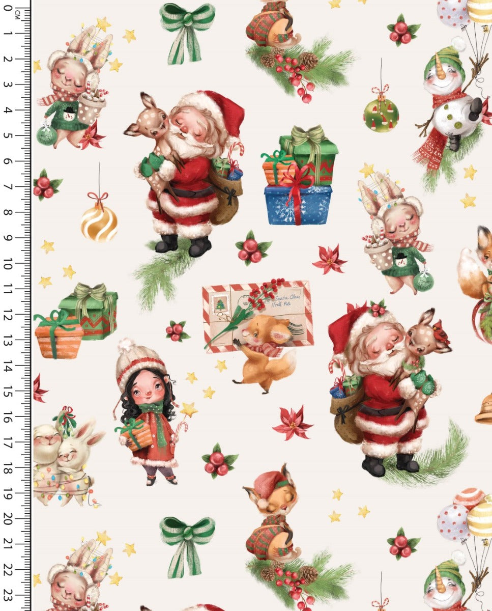 Jersey Digital Christmas Animals : 5890 : 151 : Ecru