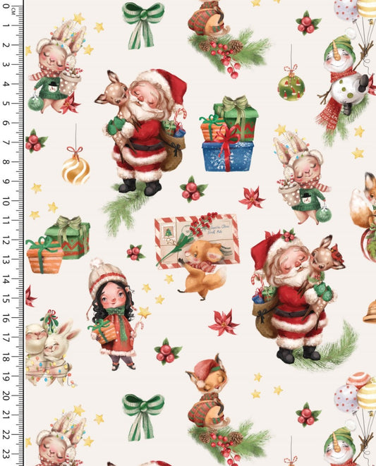 Jersey Digital Christmas Animals : 5890 : 151 : Ecru