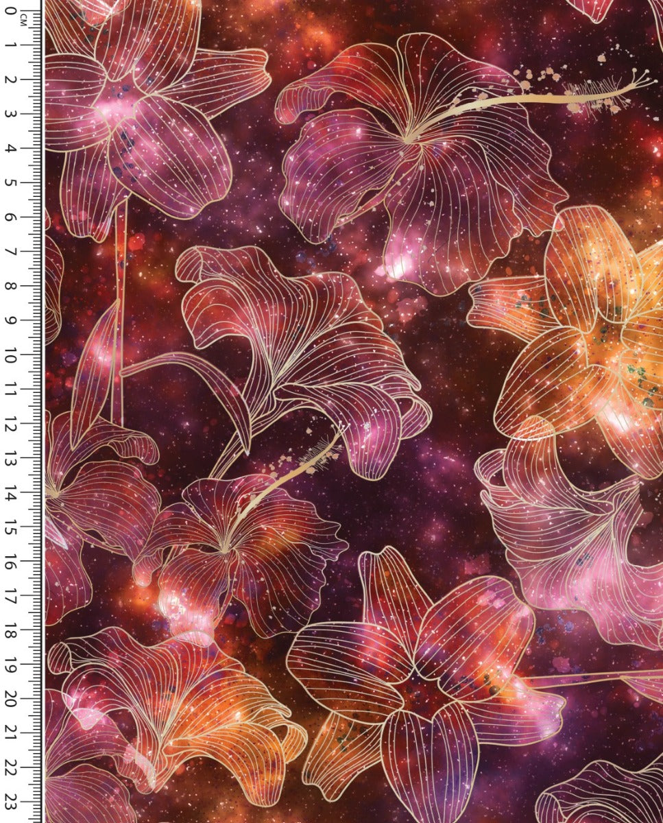 Jersey Digital Space Flower : 5892 : 1345 : Purple