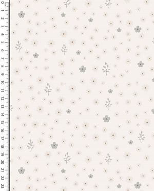 Jersey Digital Little Flowers : 5912 : 151 : Ecru