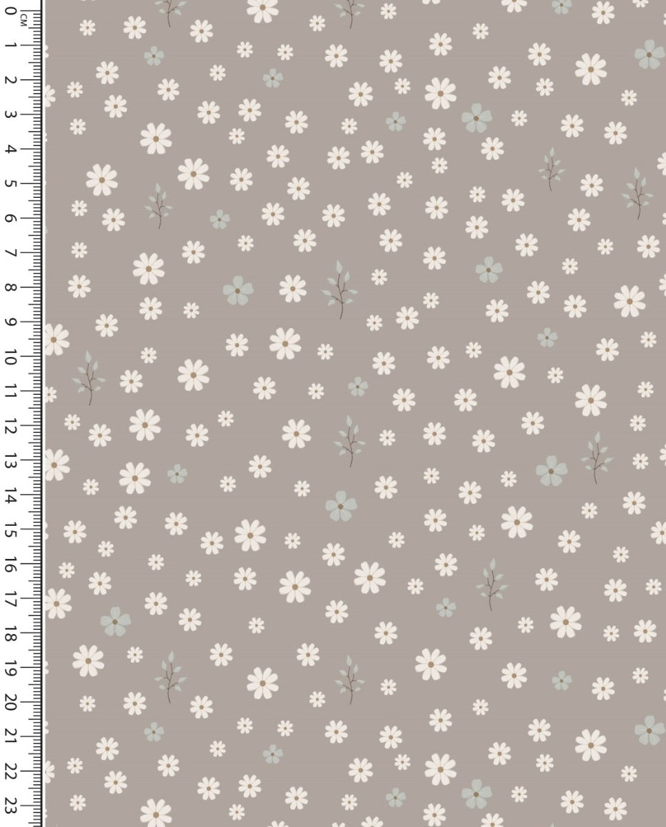 Jersey Digital Little Flowers : 5912 : 1553 : Taupe