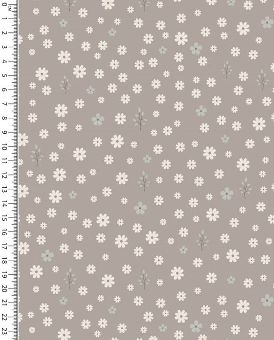 Jersey Digital Little Flowers : 5912 : 1553 : Taupe