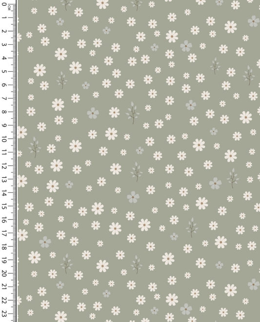 Jersey Digital Little Flowers : 5912 : 2322 : Green