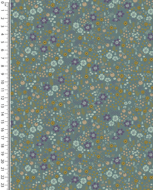 Jersey Digital Forest Flowers : 5913 : 1707 : Petrol