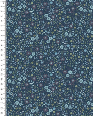Jersey Digital Forest Flower : 5913 : 8 : Navy