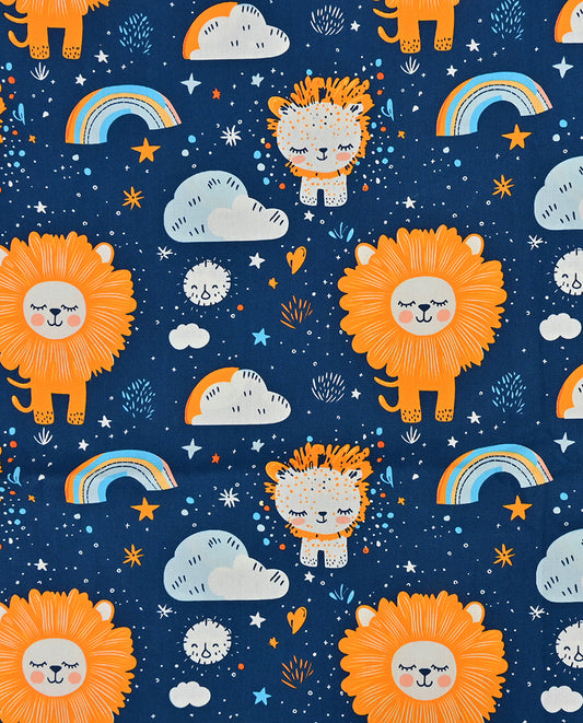 Poplin Digital Lion : 5823 : 8 : Navy