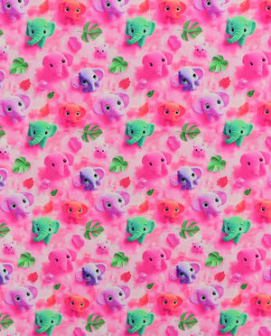 Poplin 3 D Elephant : 5818 : 17 : Fuchsia