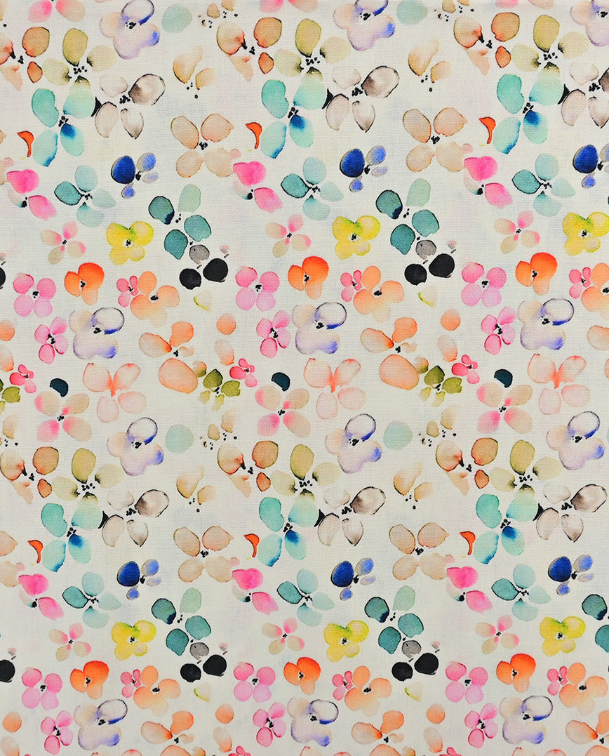 Poplin Digitaal Flowers : 5831 : 1417 : Fuchsia