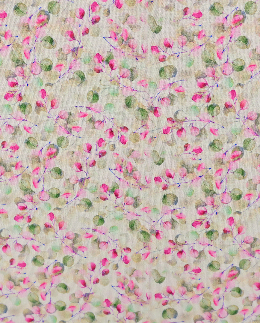 Poplin Digitaal Eucapyptus : 5829 : 1417 : Fuchsia