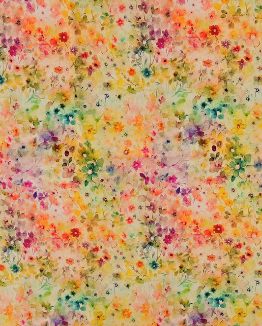 Poplin Digital Flowers : 5834 : 35 : Yellow