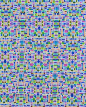 Poplin Digital Mozaiek : 5839 : 5 : Cobalt