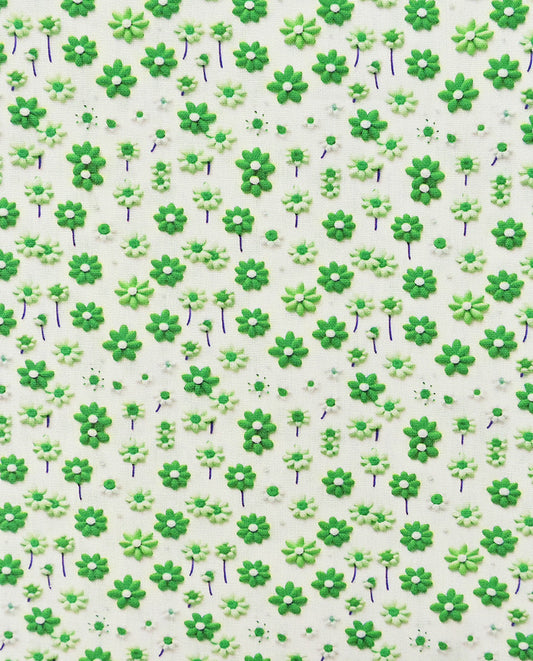 Poplin 3 D Flower : 5835 : 25 : Green