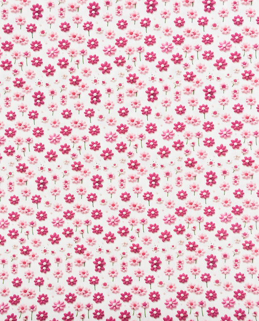 Poplin 3 D Flower : 5835 : 17 : Fuchsia