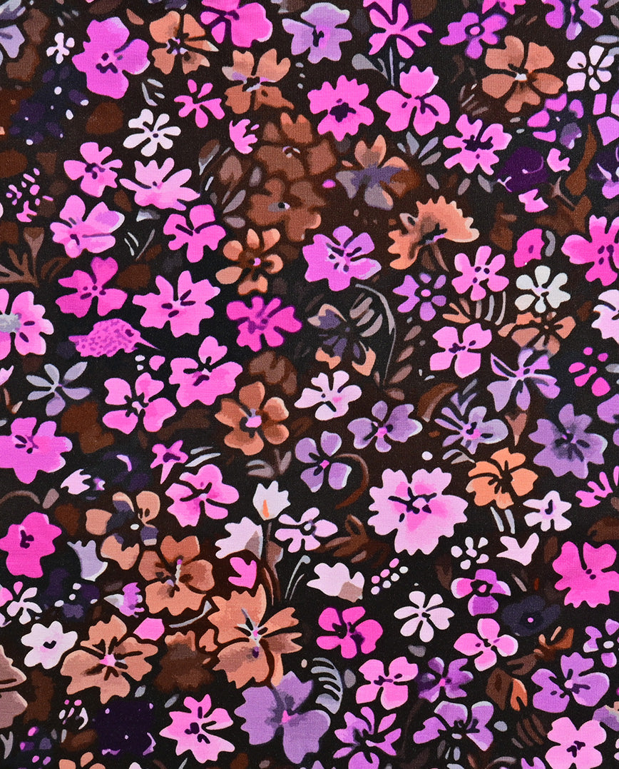 Bamboo Jersey Digital Little Flower : 5881 : 2117 : Fuchsia