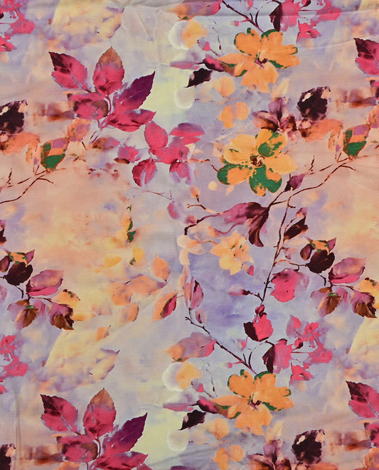 Bamboo Jersey Digital Leaves : 5878 : 1352 : Camel