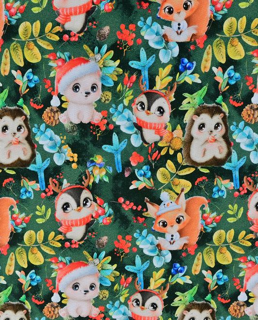 Sweat Brushed Digital Christmas Animals : 5907 : 827 : Army Green