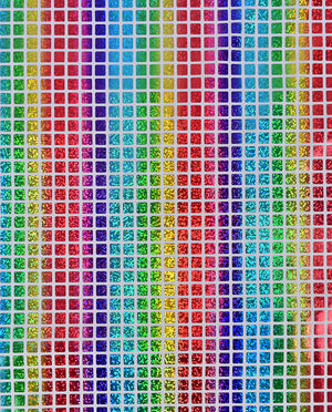 Multicolour Check Hologram Foil : 5658 : 13 : Old Rose