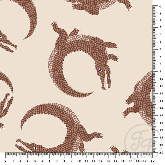 Family Fabrics | Crocodile Dots Brown | 100-1704 (by the full yard)