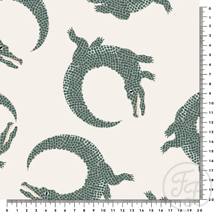 Family Fabrics | Crocodile Dots Sage | 100-1705 (by the full yard)