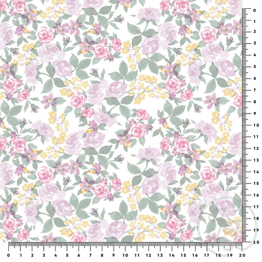 Family Fabrics | A Rose is a Rose Lilac | 100-1709 (by the full yard)