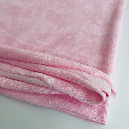 Euro Toweling | Pink | Towel French Terry "Sponge" | BY THE HALF YARD