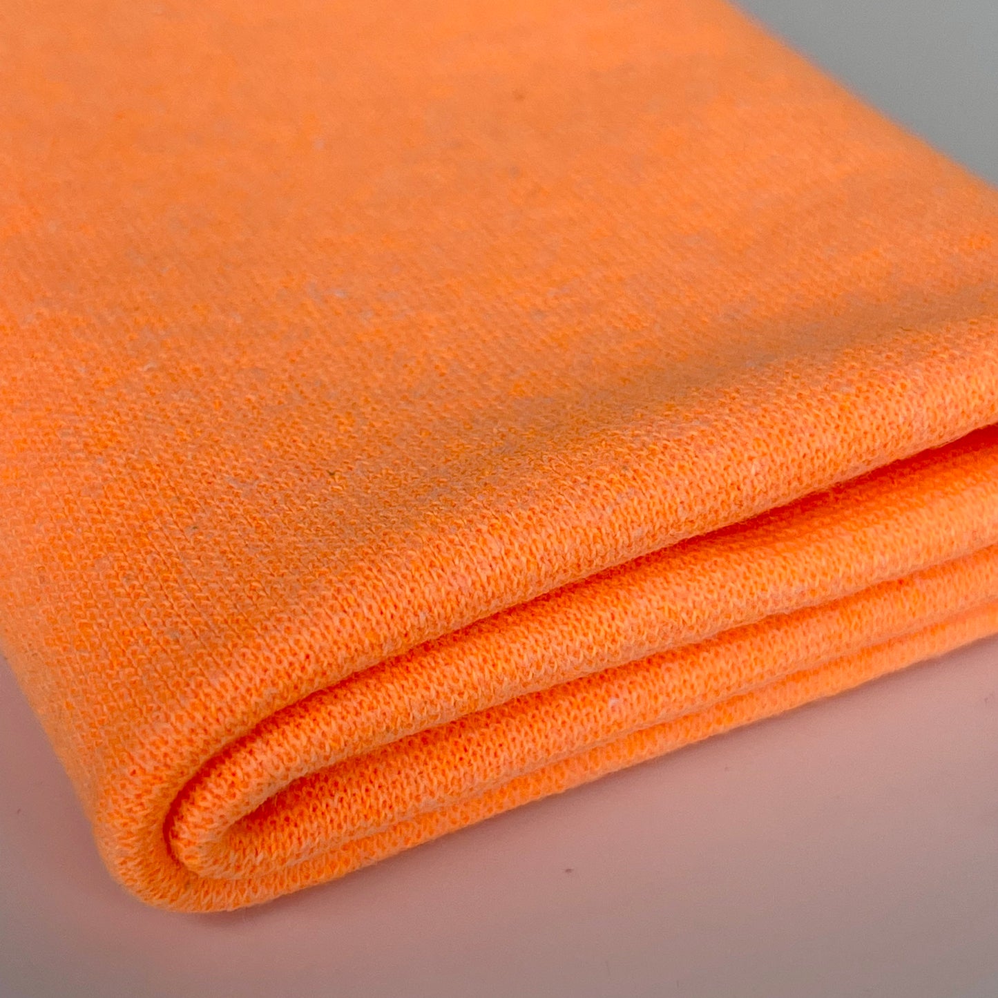 Euro Solids | Neon Orange | Smooth Ribbing | BY THE HALF YARD
