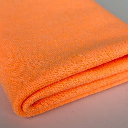 Euro Solids | Neon Orange | Smooth Ribbing | BY THE HALF YARD
