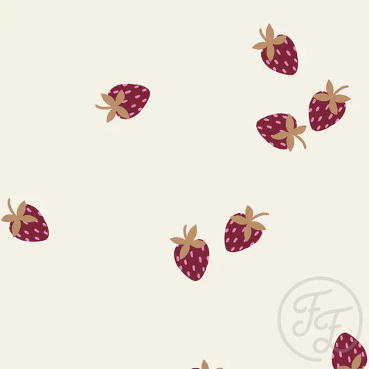 Family Fabrics | Strawberries Red Big | 100-2206 (by the full yard)