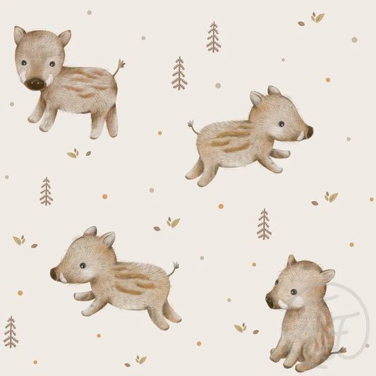 Family Fabrics | Wild Boars (6"x6") | 111-106 (by the full yard)