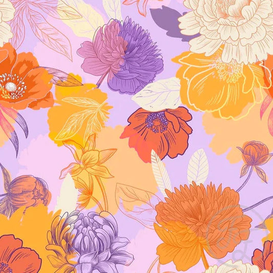 Family Fabrics | Flower Mix | 110-133 (by the full yard)