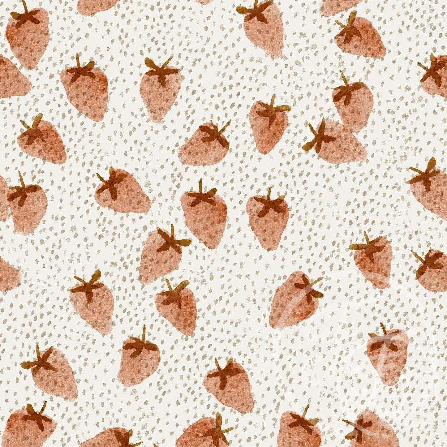 Family Fabrics | Strawberry & Seeds 100-1103 (by the full yard)