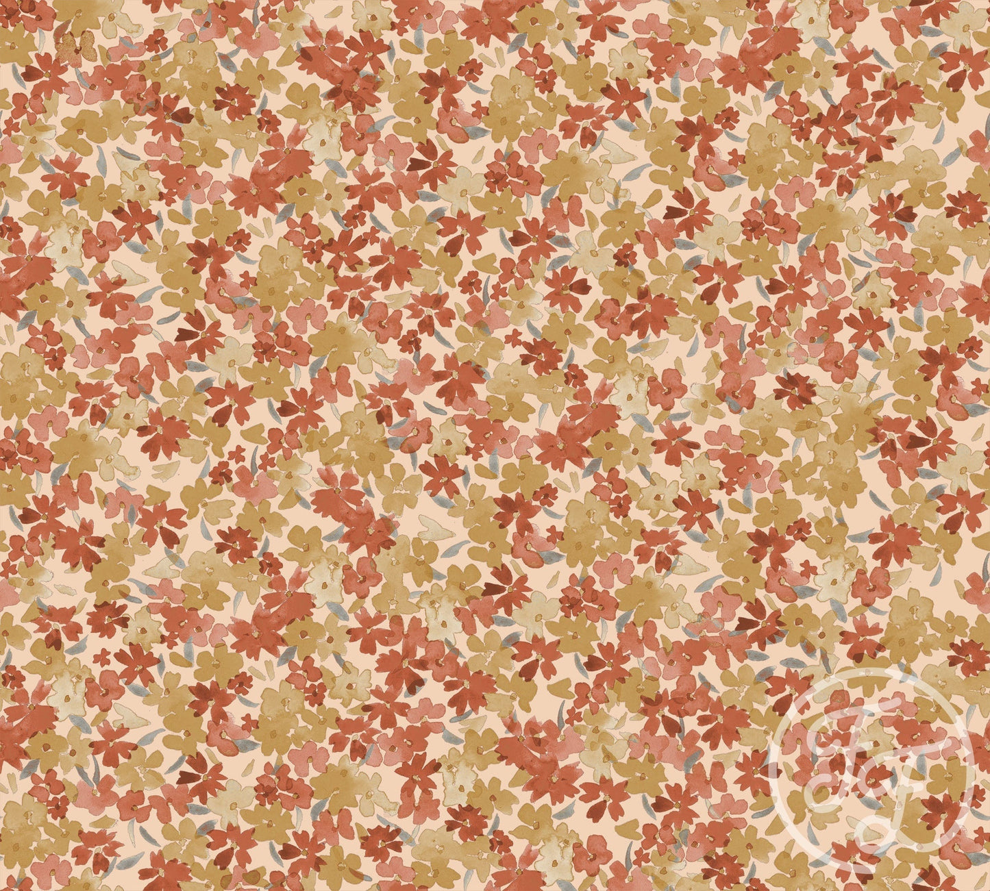 Family Fabrics | Floral Mix Peach 100-1112 (by the full yard)