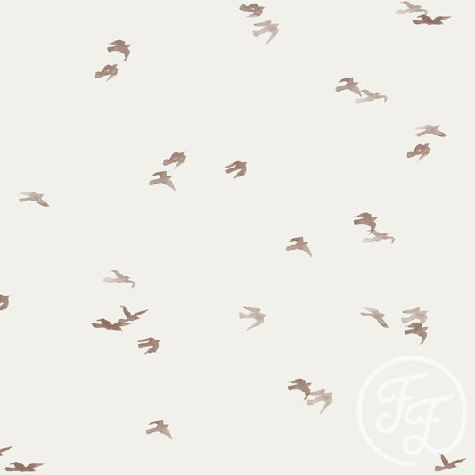 Family Fabrics | Birdflight Snowwhite Grey 100-1119 (by the full yard)
