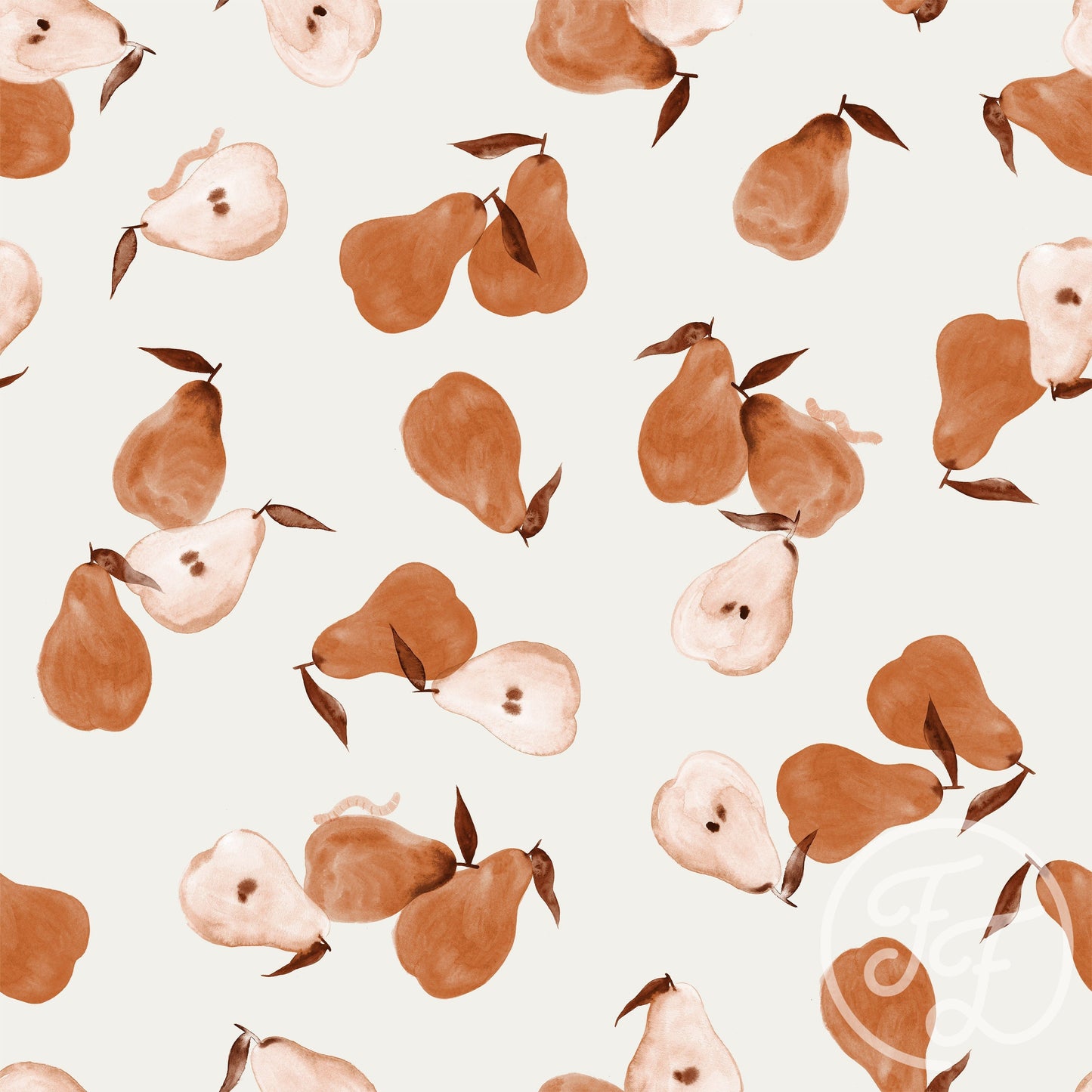 Family Fabrics | Pears Big Snowwhite 100-1140 (by the full yard)