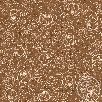 Family Fabrics | Copper Roses 100-114 (by the full yard)