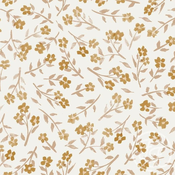 Family Fabrics | Tiny Floral Gold 100-1161 (by the full yard)