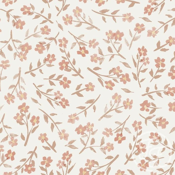 Family Fabrics | Tine Floral Dusty Pink 100-1162 (by the full yard)