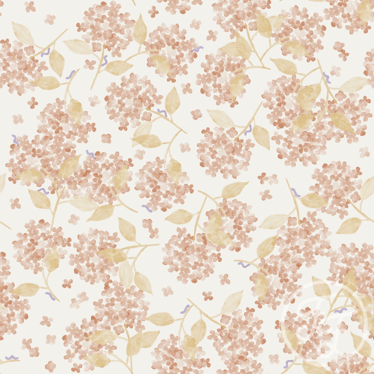 Family Fabrics | Hortensia Pink White 100-1172 (by the full yard)