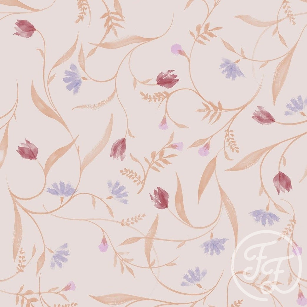 Family Fabrics | Chintz Flower Pink 100-1196 (by the full yard)