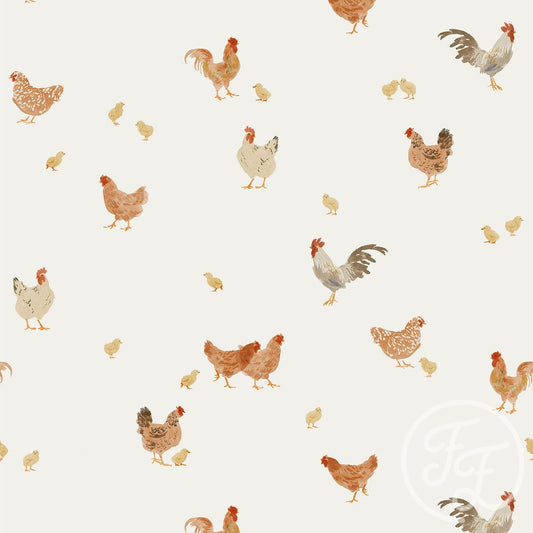 Family Fabrics | Chicken 100-1211 (by the full yard)
