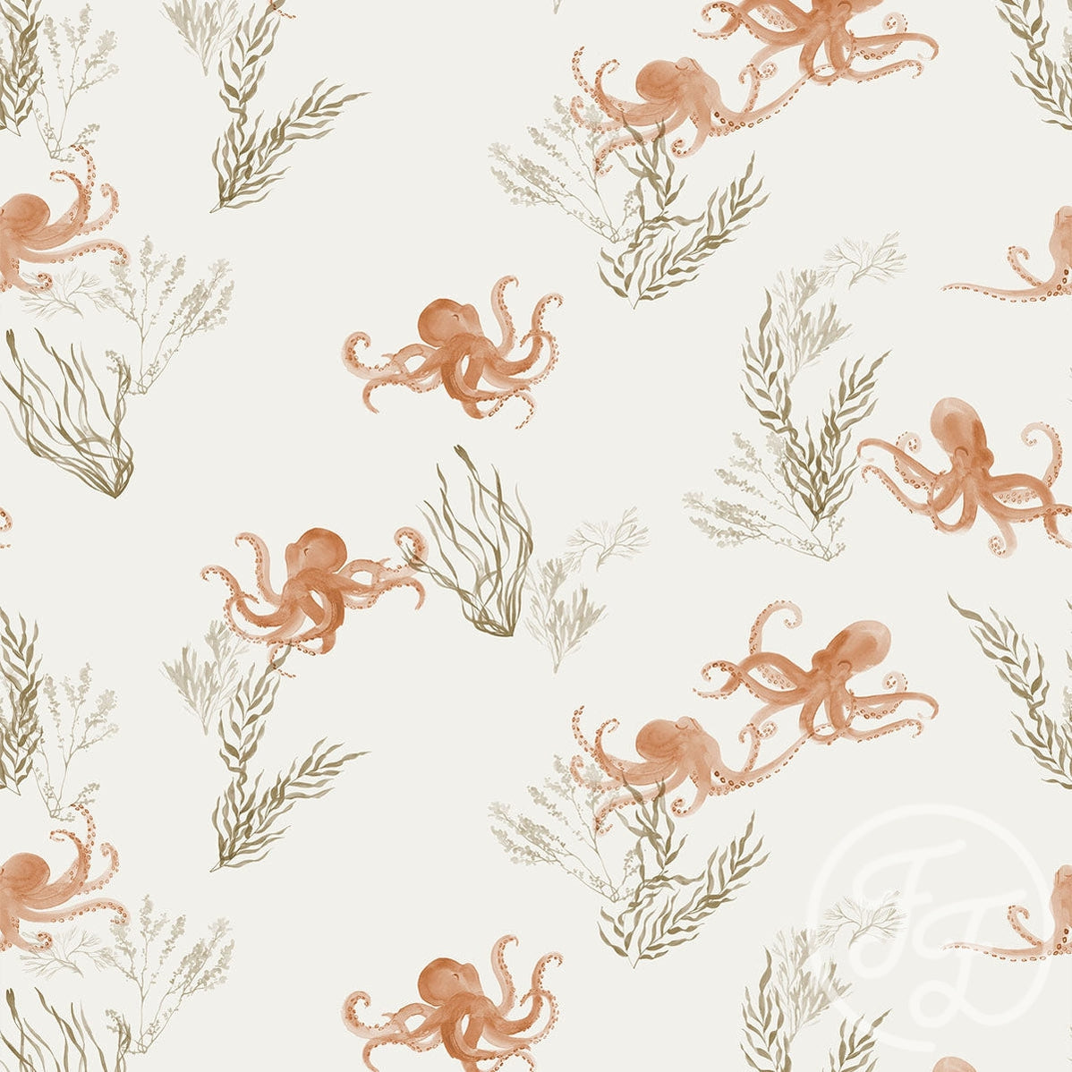 Family Fabrics | Octopussy 100-1228 (by the full yard)