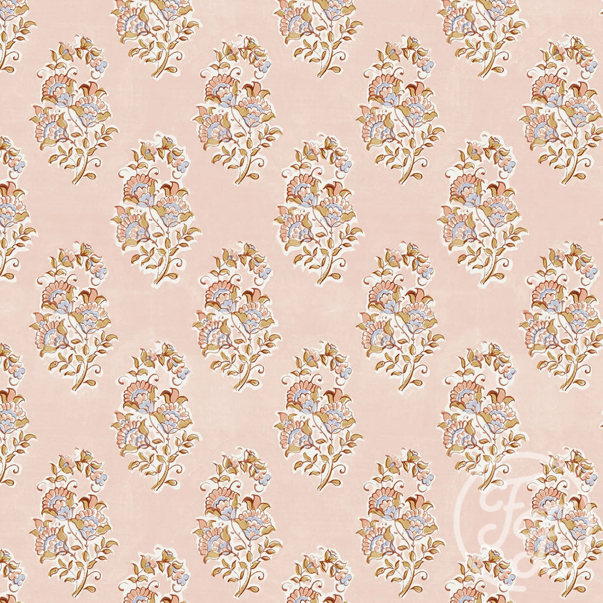 Family Fabrics | Paisley Flower Peach 100-1229 (by the full yard)