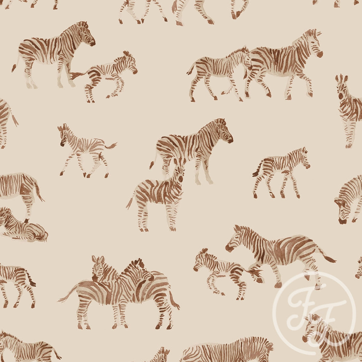 Family Fabrics | Zebra Sand 100-1235 (by the full yard)