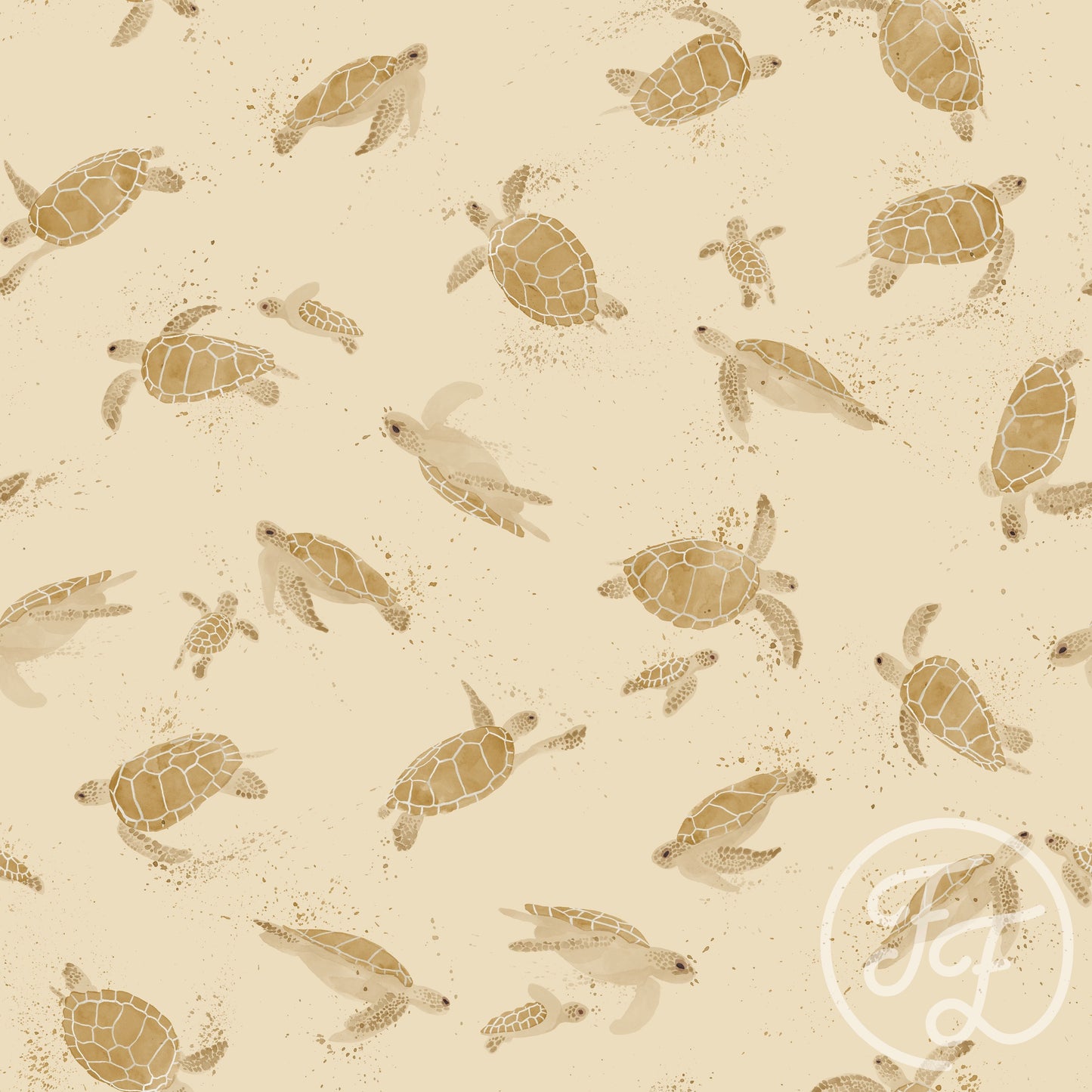 Family Fabrics | Turtles Sand 100-1244 (by the full yard)