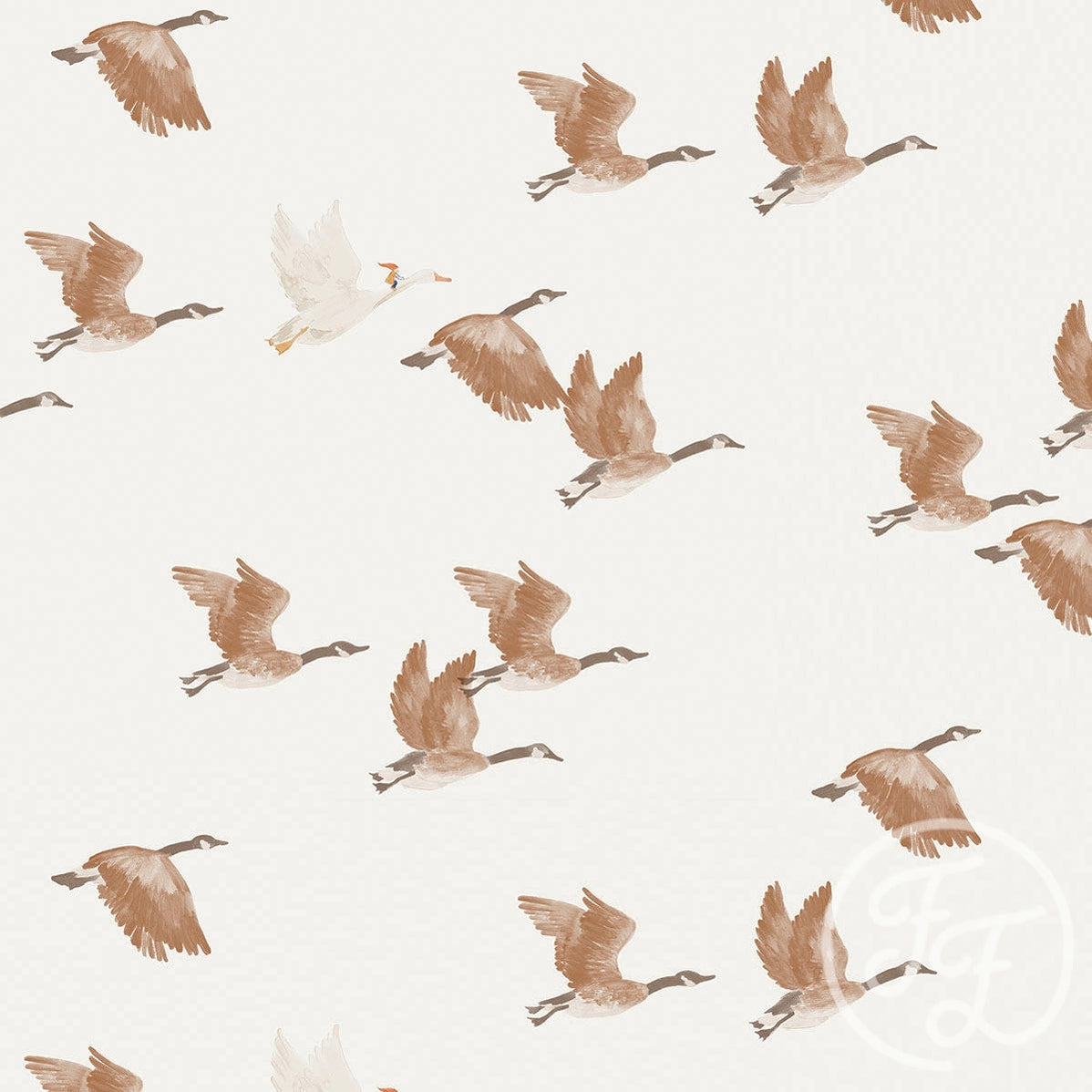 Family Fabrics | Geese 100-1257 (by the full yard)